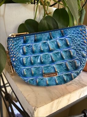Brahmin Britt Croc-Embossed Coin Pouch